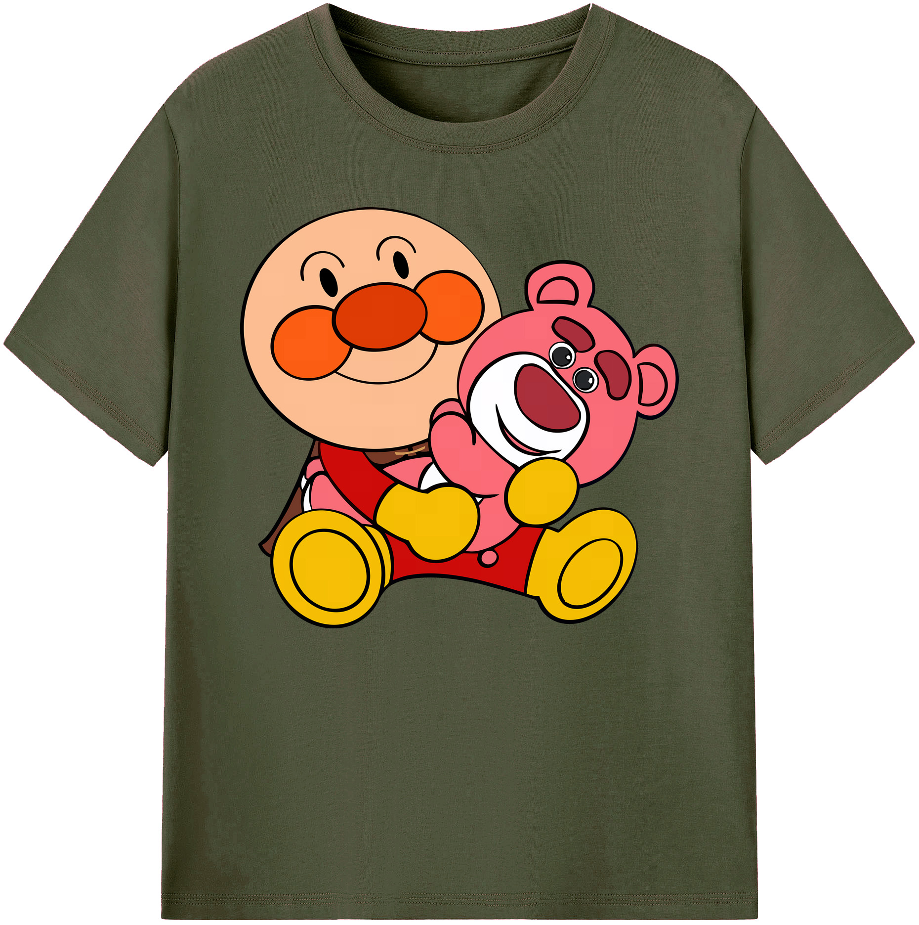 （画像用） アンパンマン Anpanman 綿100％ メンズ半袖Tシャツ｜肌触りやわらか＆通気性
